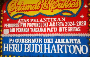 Karangan Bunga dari Komjen, Pj Gubernur DKI Jakarta, Rano Karno, PLN: Selamat dan Sukses untuk PWI Jaya 2024-2029