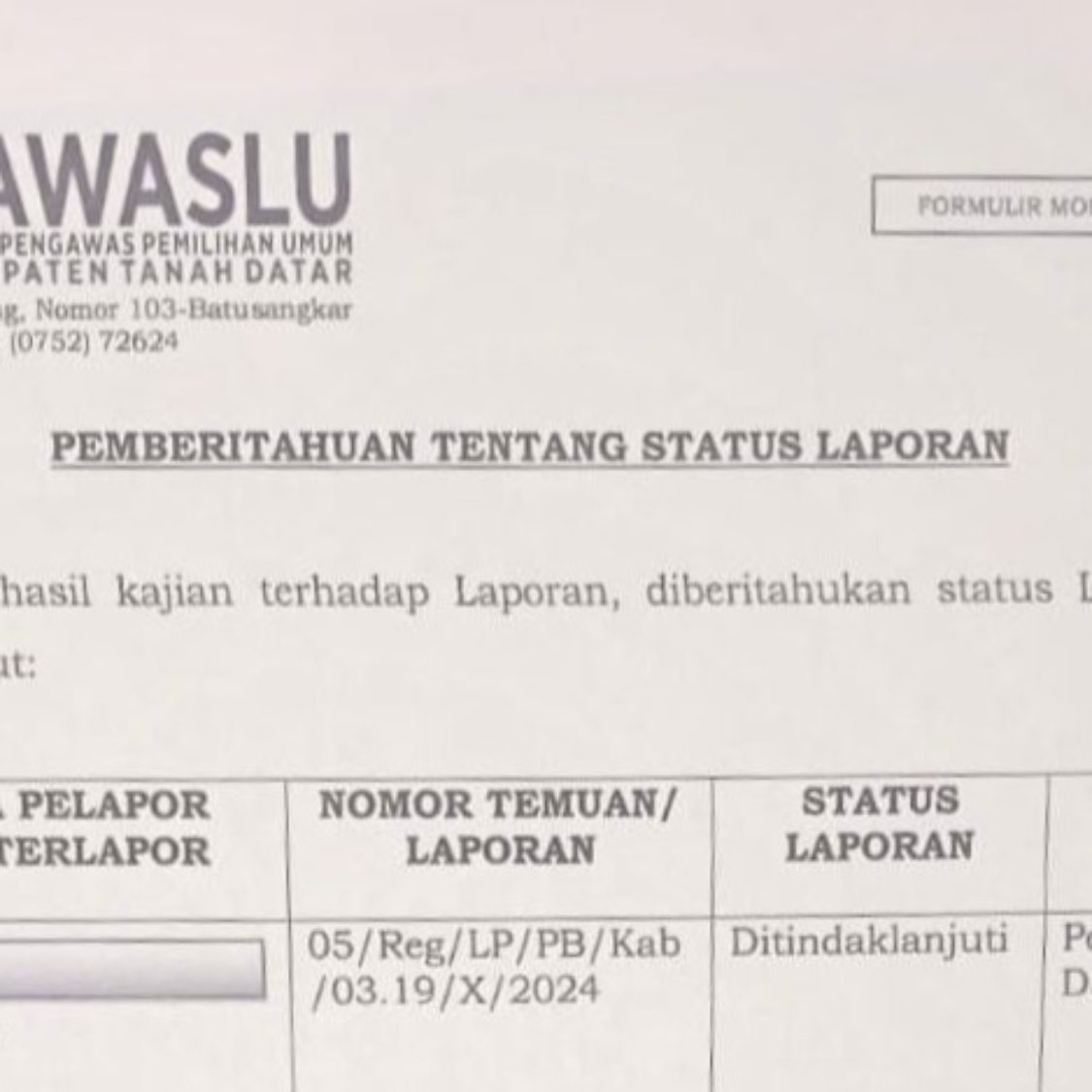 Bawaslu Tanah Datar Tindak Tegas Pelanggaran Pemilu oleh ASN, Tiga Laporan Diteruskan ke Polres dan BKN