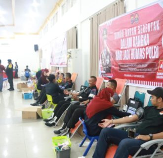 Polda Riau Gelar Donor Darah Massal Peringati HUT ke-73 Divisi Humas Polri