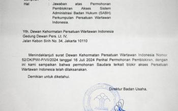 Surat AHU PWI Diblokir, Hendry Ch. Bangun Tidak Punya Legal Standing 