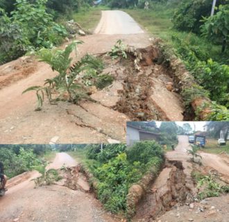 Jembatan Sungai Sarap Dusun Batu Kambing Rentan Lalu Ambruk, Disamping Akibat Hujan, Kuat Diduga Akibat Muatan Truk Kayu Melebihi Kapasitas