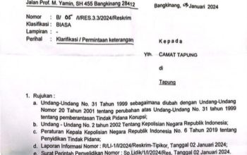 Terkesan Senyap, Pemerintahan Desa Diperiksa Terkait Ketapang Oleh Sat Reskrim, Kapolres Diam